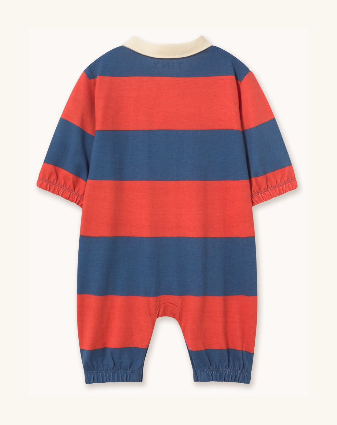 Combinaison Bébé Polo Rayée Rouge dos — Little Dudes