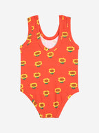 Maillot de bain bébé rouge imprimé