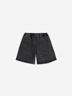 Short denim Noir Mi-Long