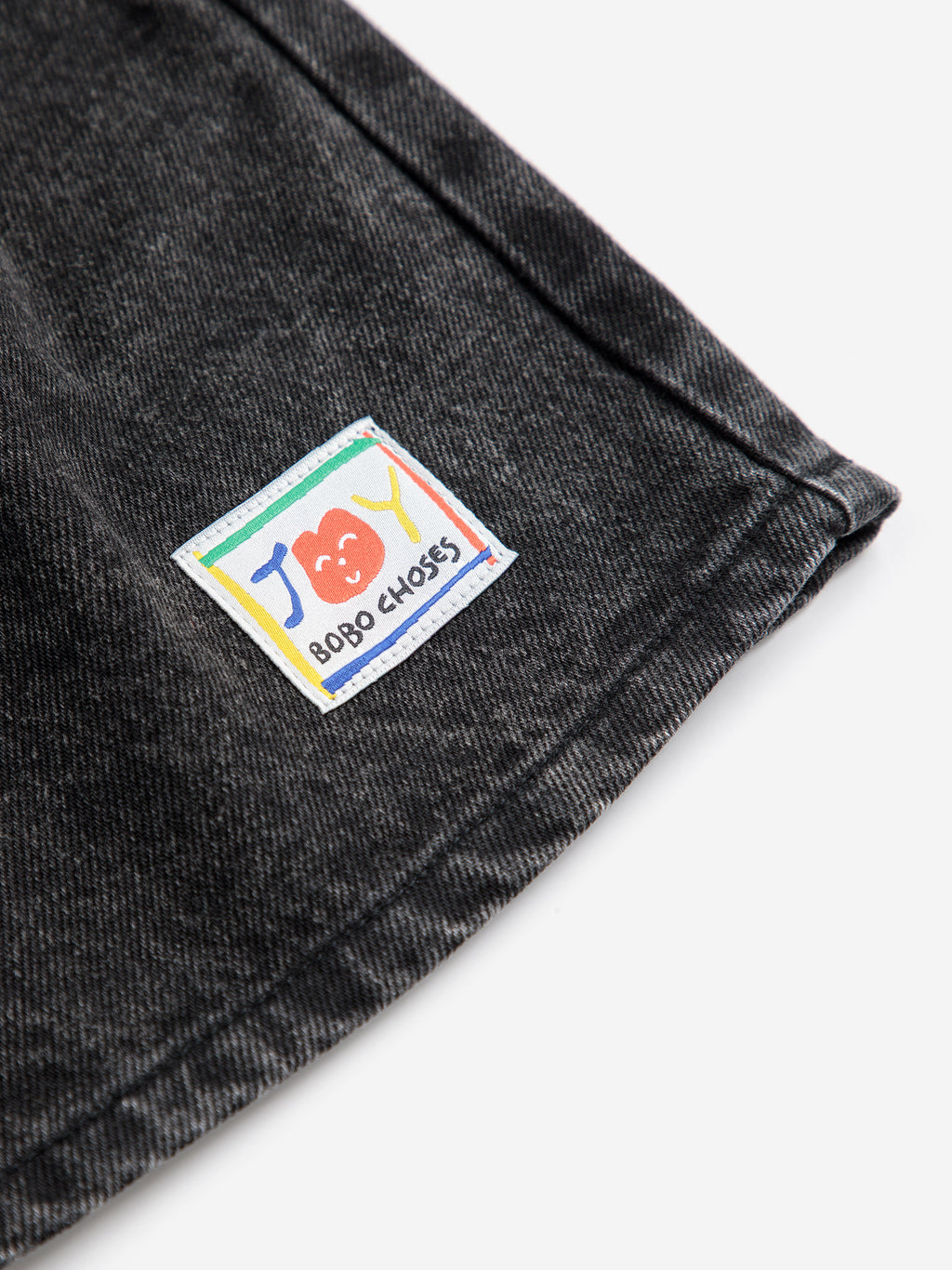 Short denim Noir Mi-Long
