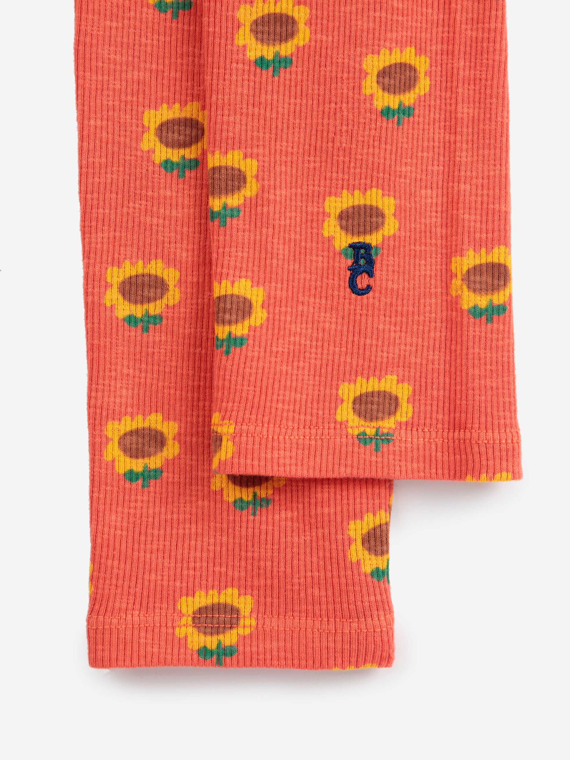 Red Legging Printed Sunflower