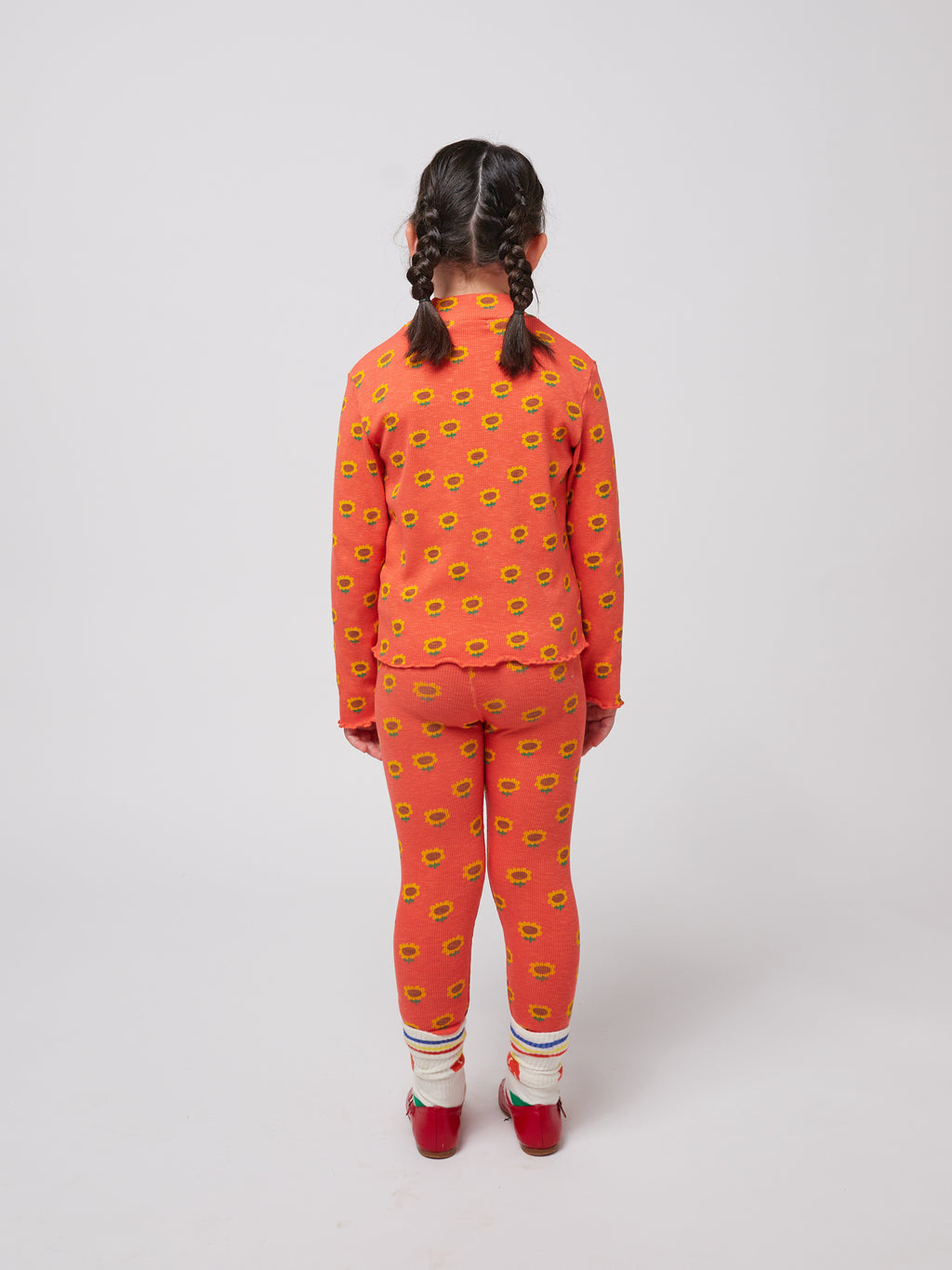 Red Legging Printed Sunflower