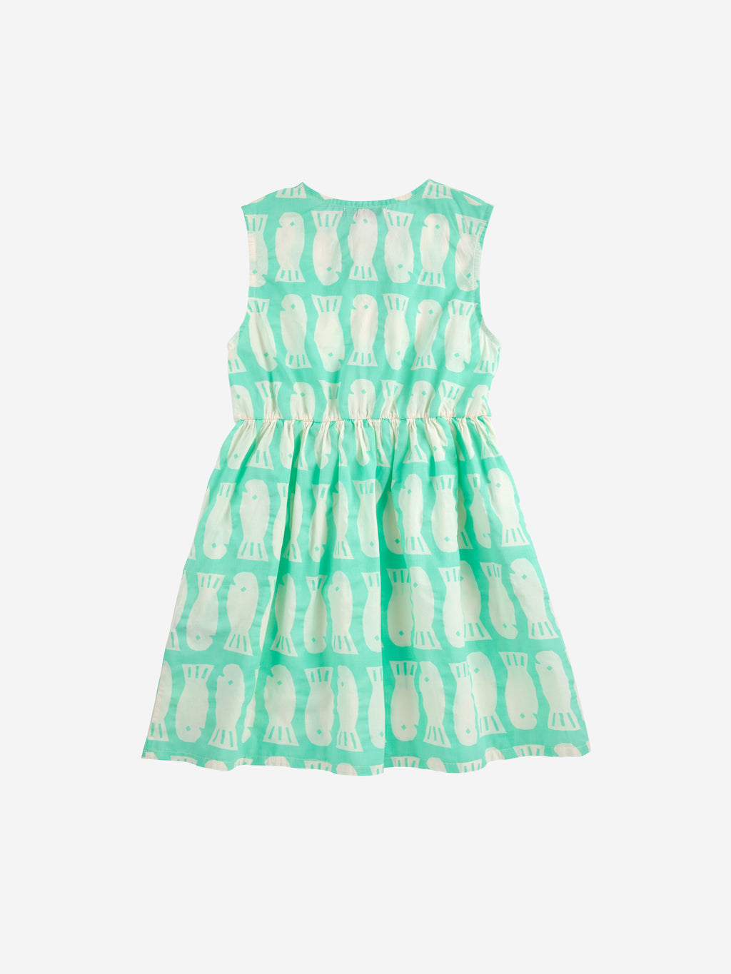 Turquoise dress with printed fish