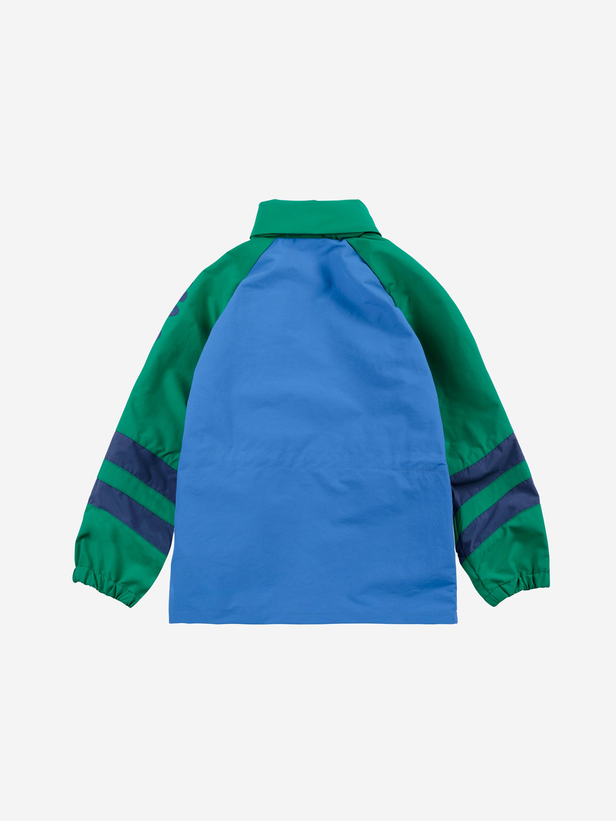 Multicolored rain jacket with print