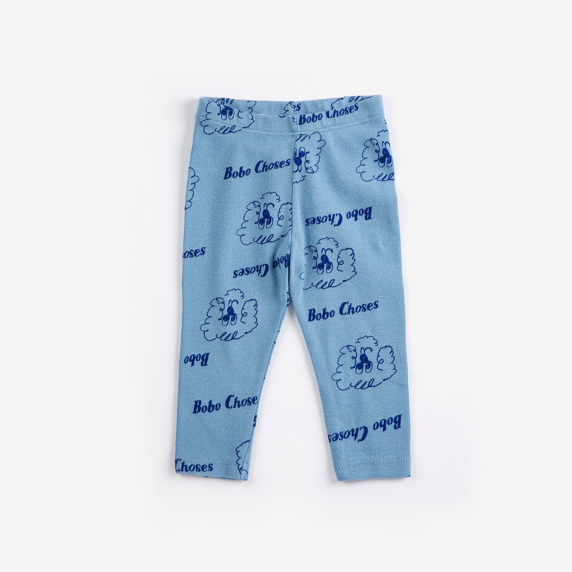 Baby Blue Leggings with All Over “Pickles the Dog” Print