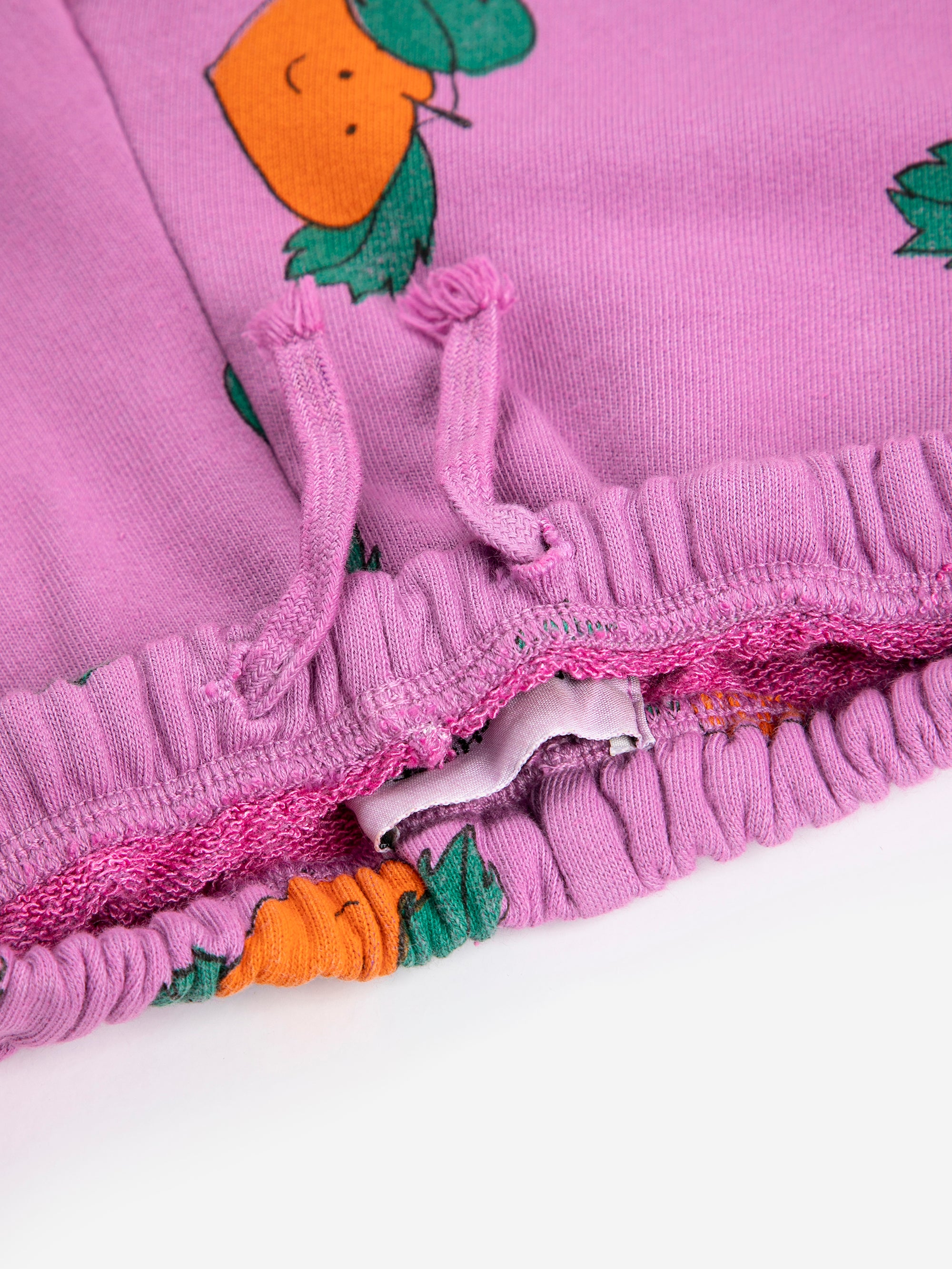 Baby Purple Jogging Pants with All Over Orange Print