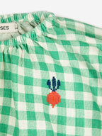 Baby Vichy Woven Blouse in Green Plaid with Pixel Sugar Beet