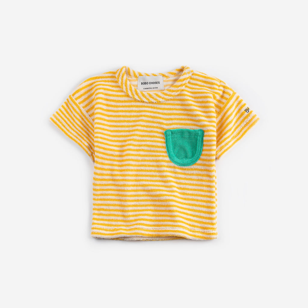 Baby T-shirt with Yellow Stripes