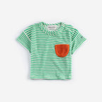Baby T-shirt with Green Stripes