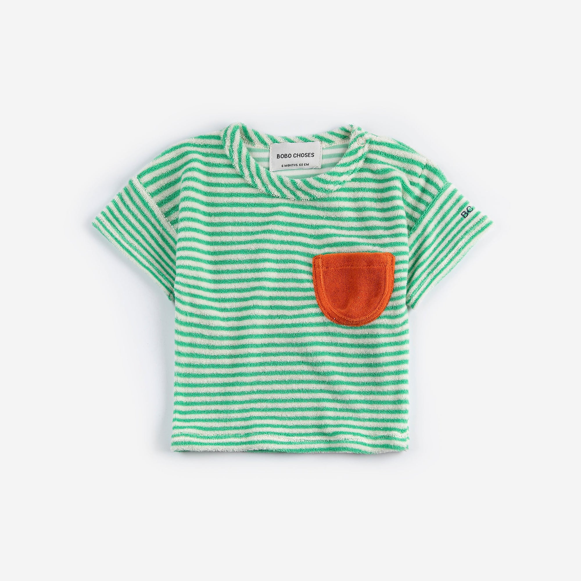 Baby T-shirt with Green Stripes
