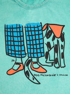 T-shirt Vert à Imprimé Dog Friendship