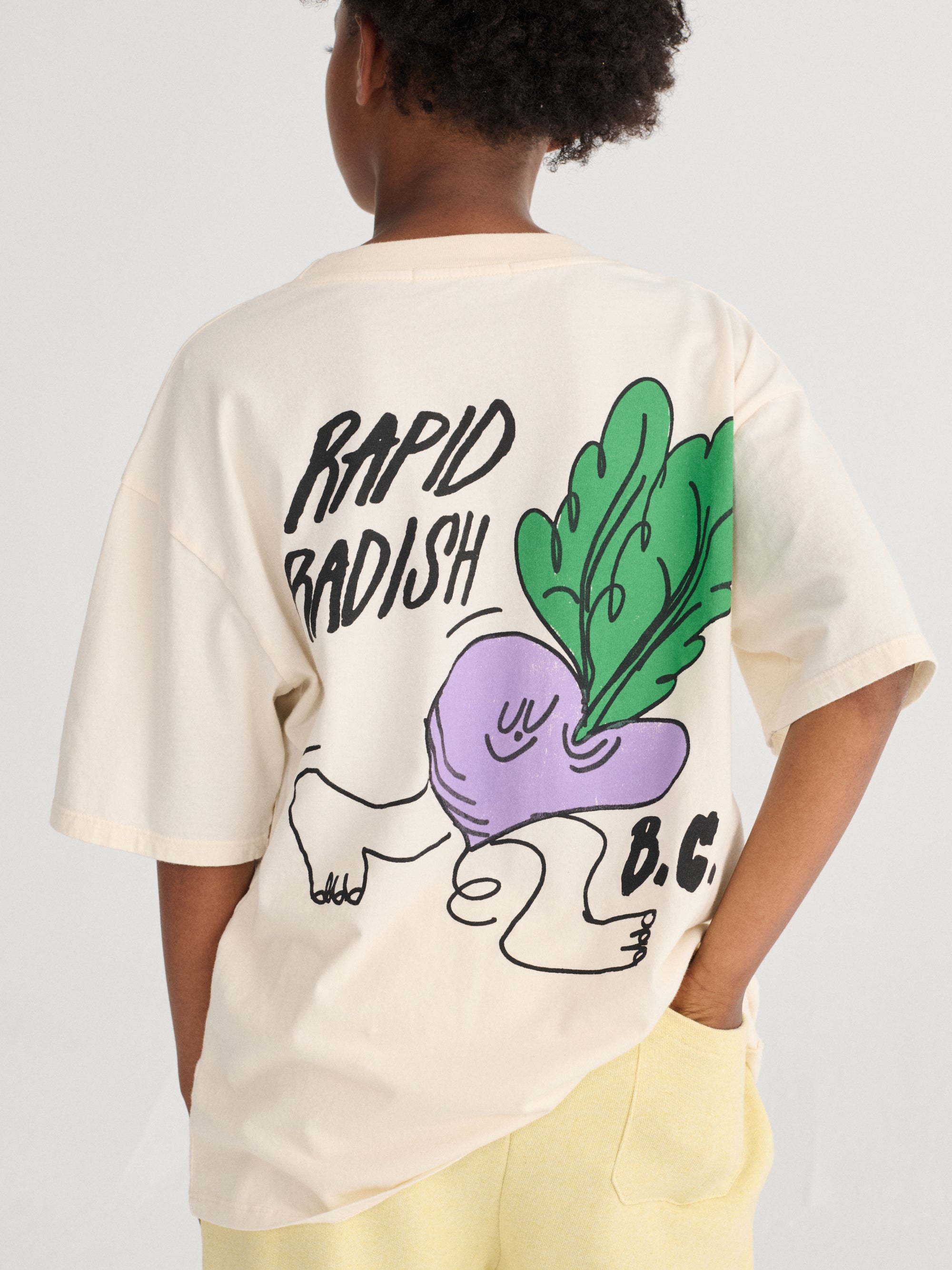 T-shirt Oversize Écru à Imprimé Rapid Radish