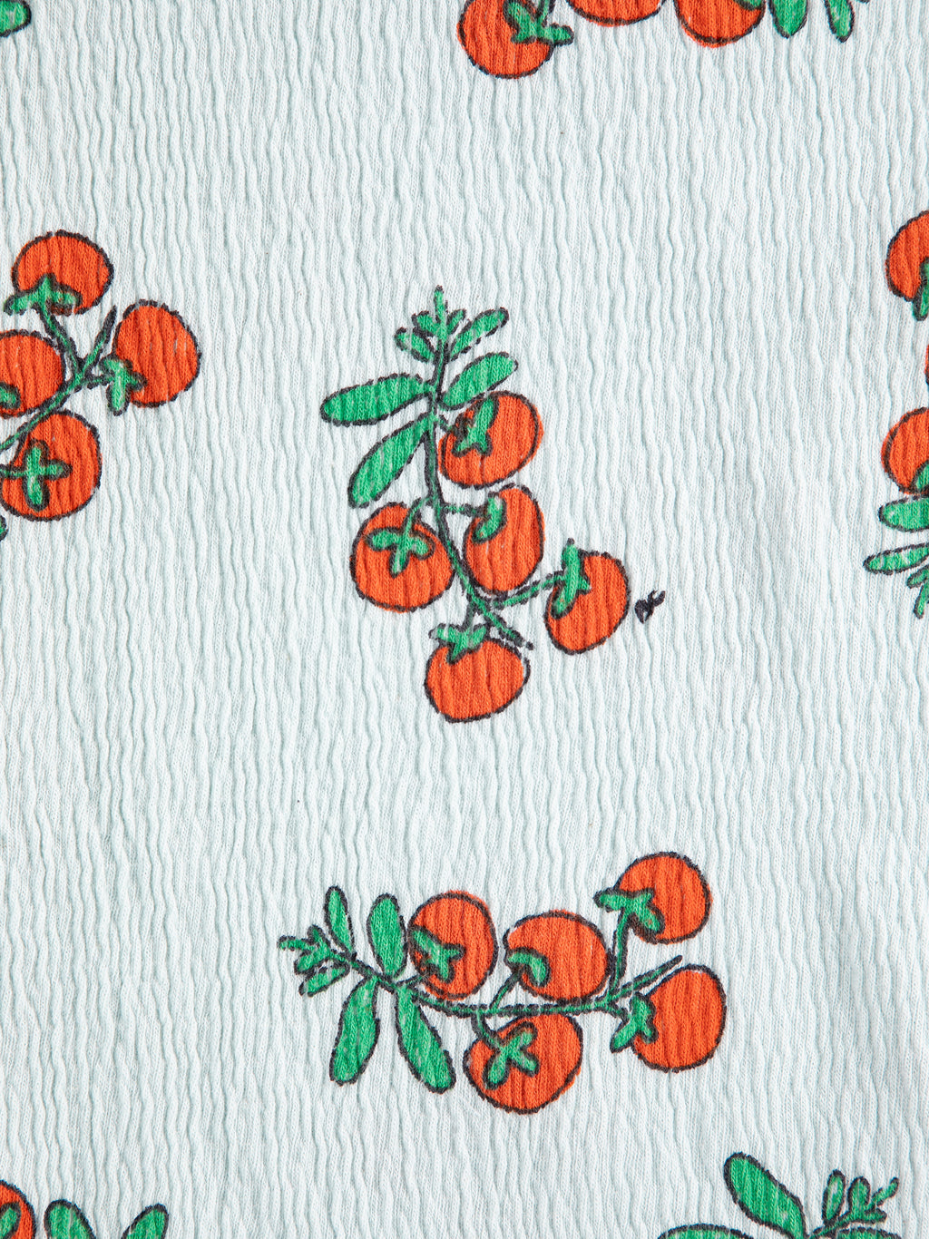 Cropped T-shirt with All Over Juicy Tomato Print