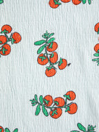 Cropped T-shirt with All Over Juicy Tomato Print