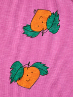 Purple Tank Top with All Over Orange Print