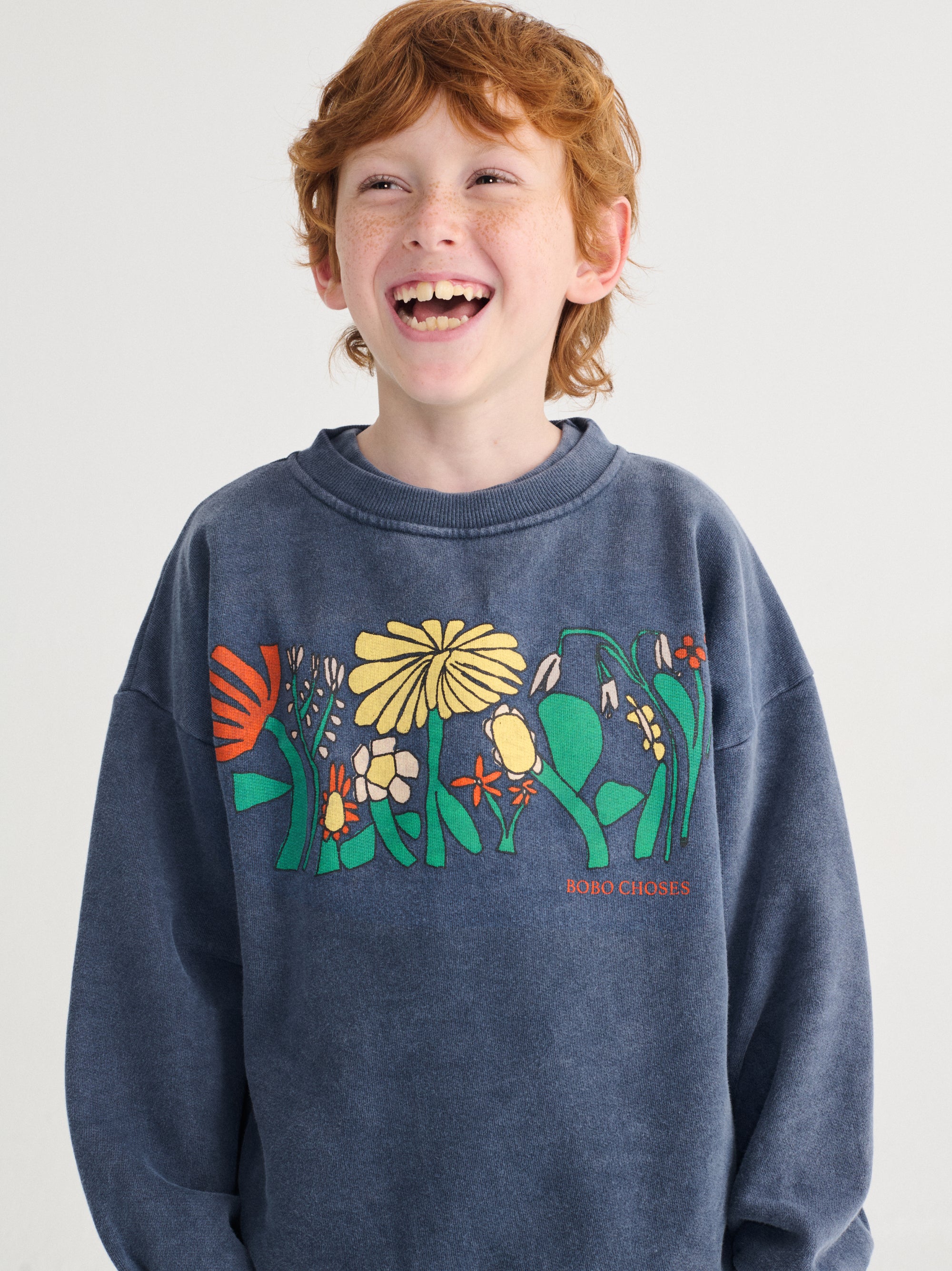 Navy Blue Sweatshirt with Color Herbalist Print