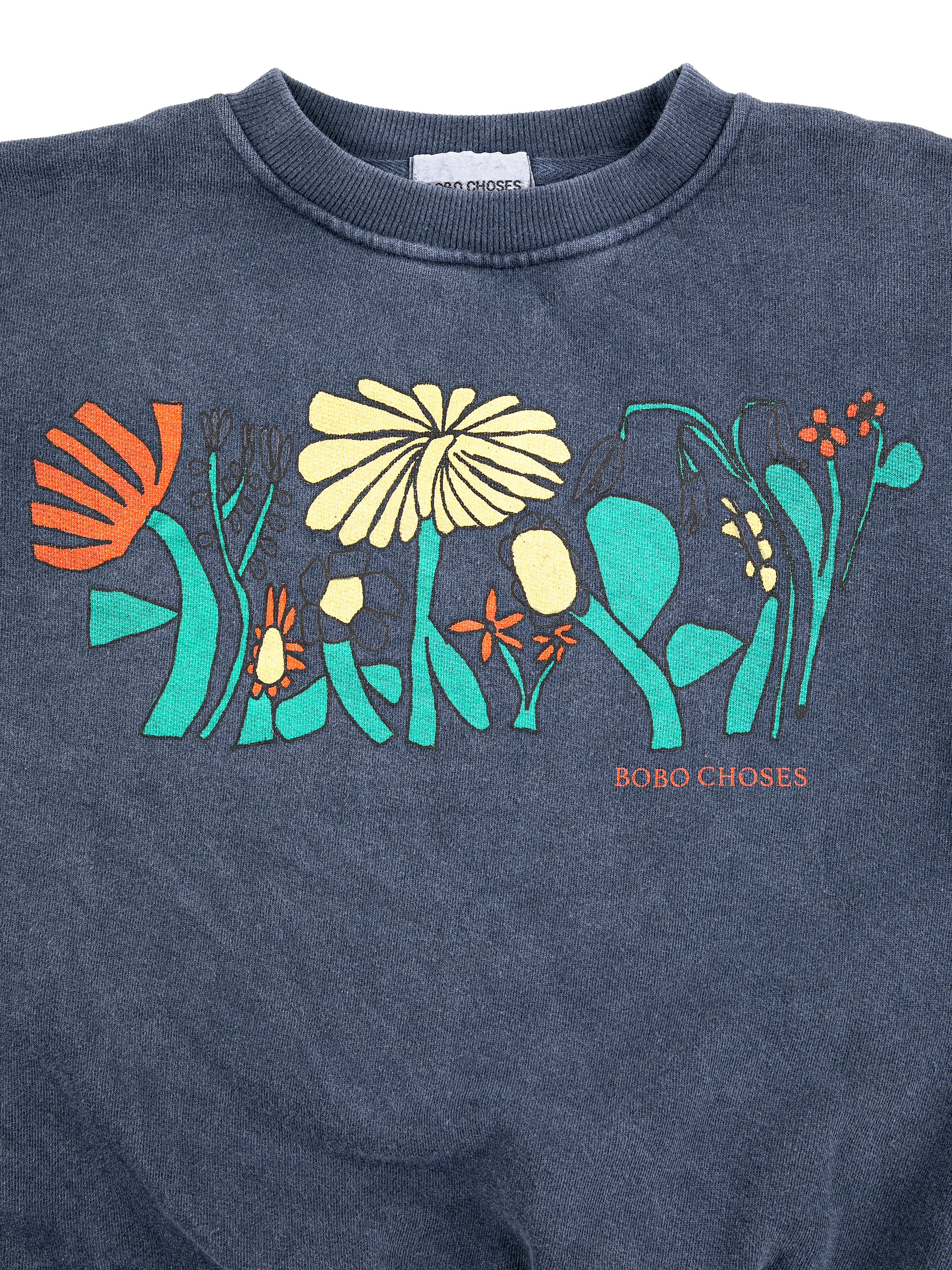 Navy Blue Sweatshirt with Color Herbalist Print