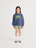 Navy Blue Sweatshirt with Color Herbalist Print