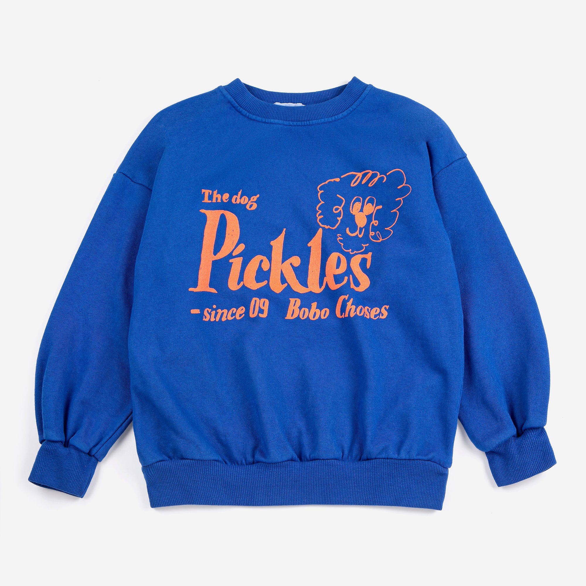 Children's Blue Sweatshirt with "Pickles the Dog" Print