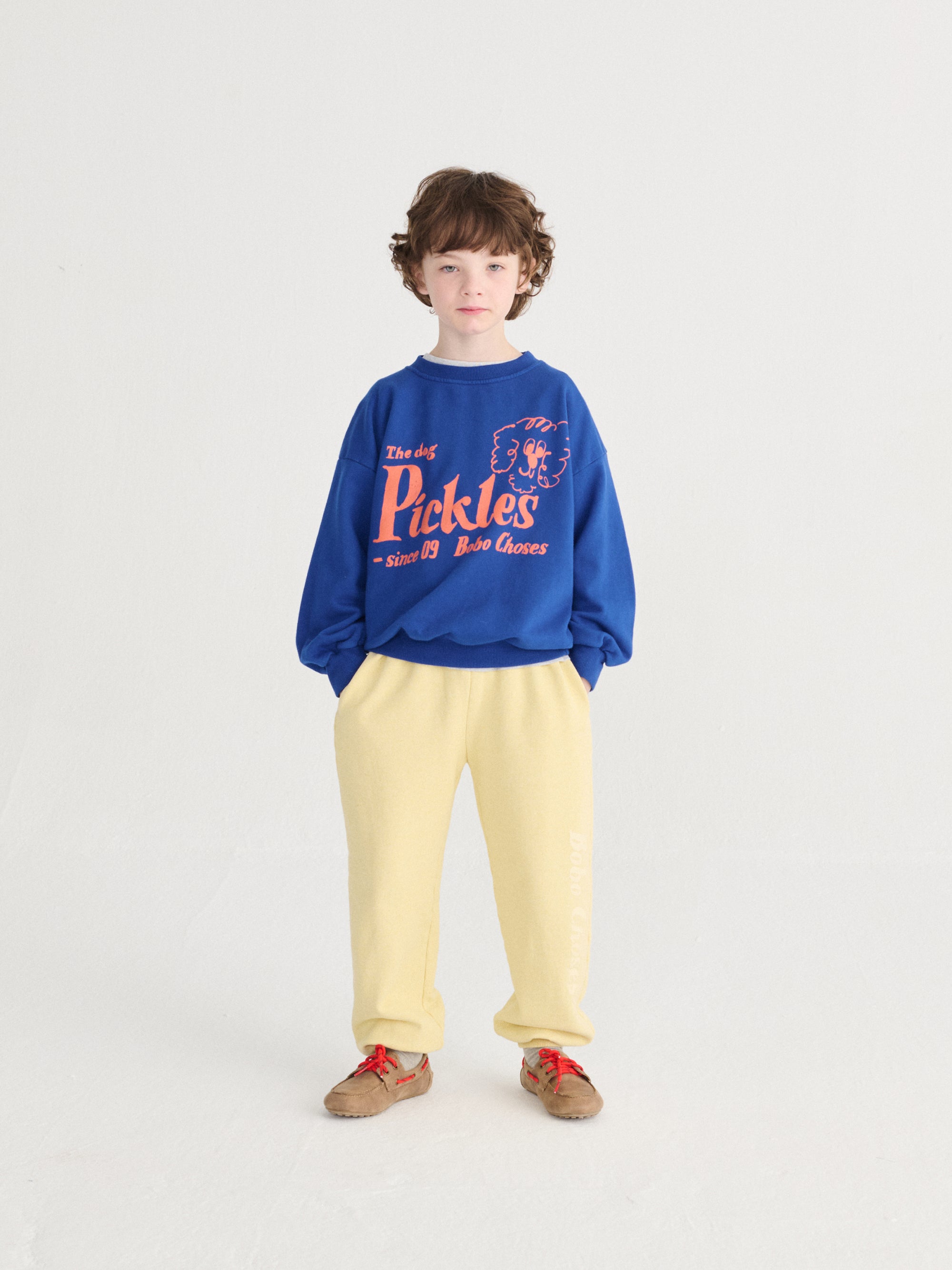 Children's Blue Sweatshirt with "Pickles the Dog" Print