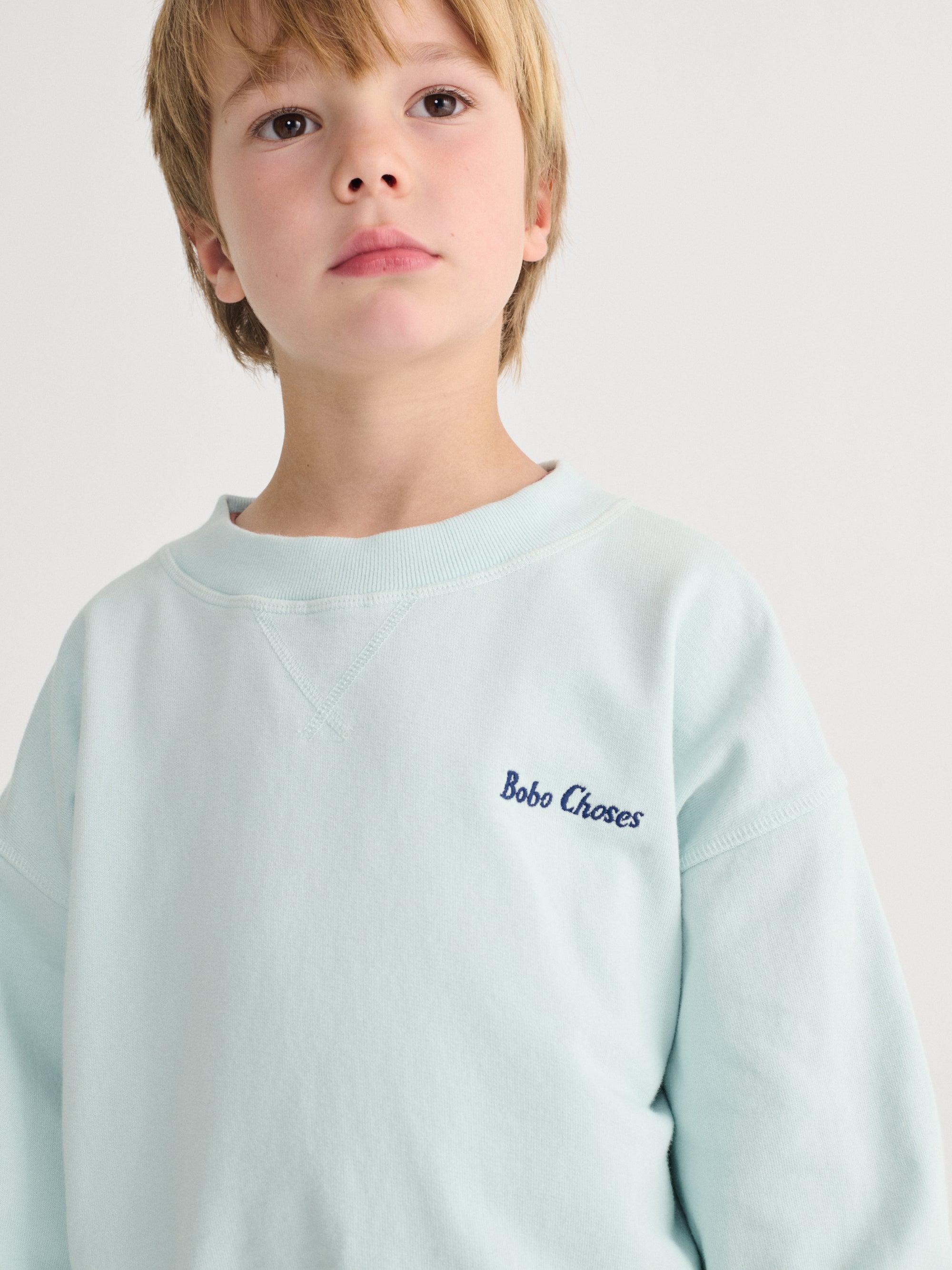 Light blue sweatshirt with "Mr. Pickles" print