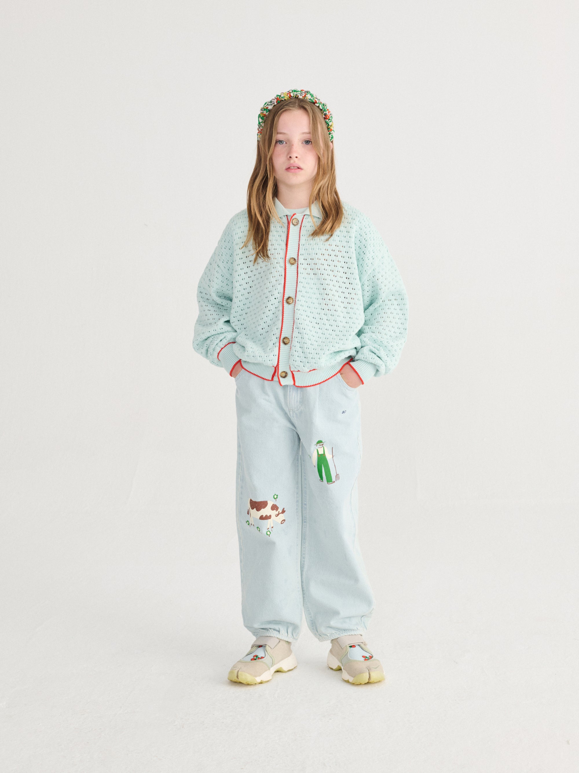 Gilet Ajourné BC en Bleu Ciel