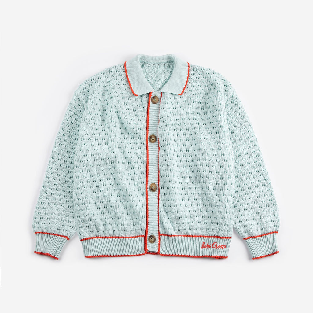 Gilet Ajourné BC en Bleu Ciel