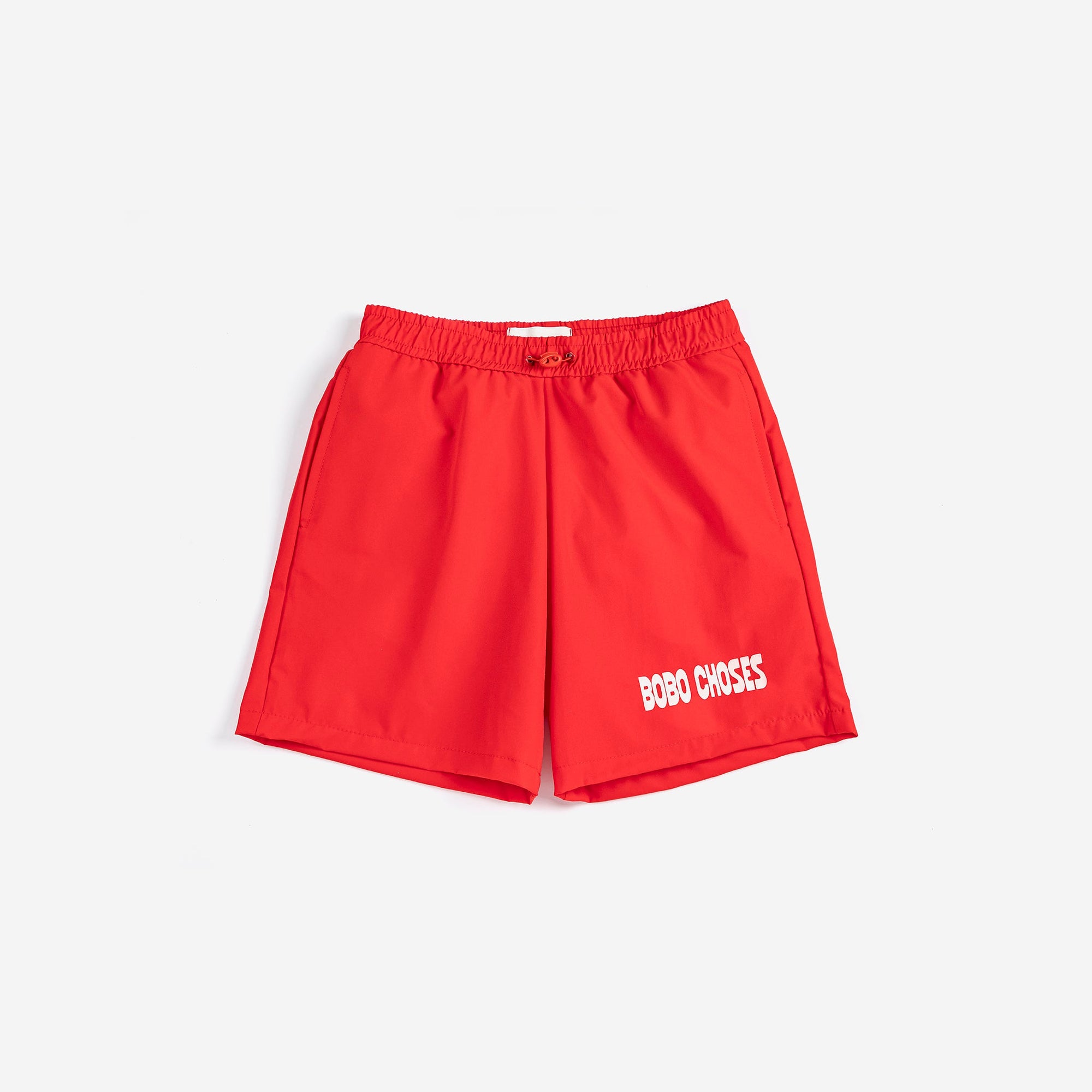 Red Swim Shorts with Bobo Choses Signature Print