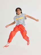 T-shirt Sans Manches Rayé Moderne à Imprimé “BOBO CHOSES”