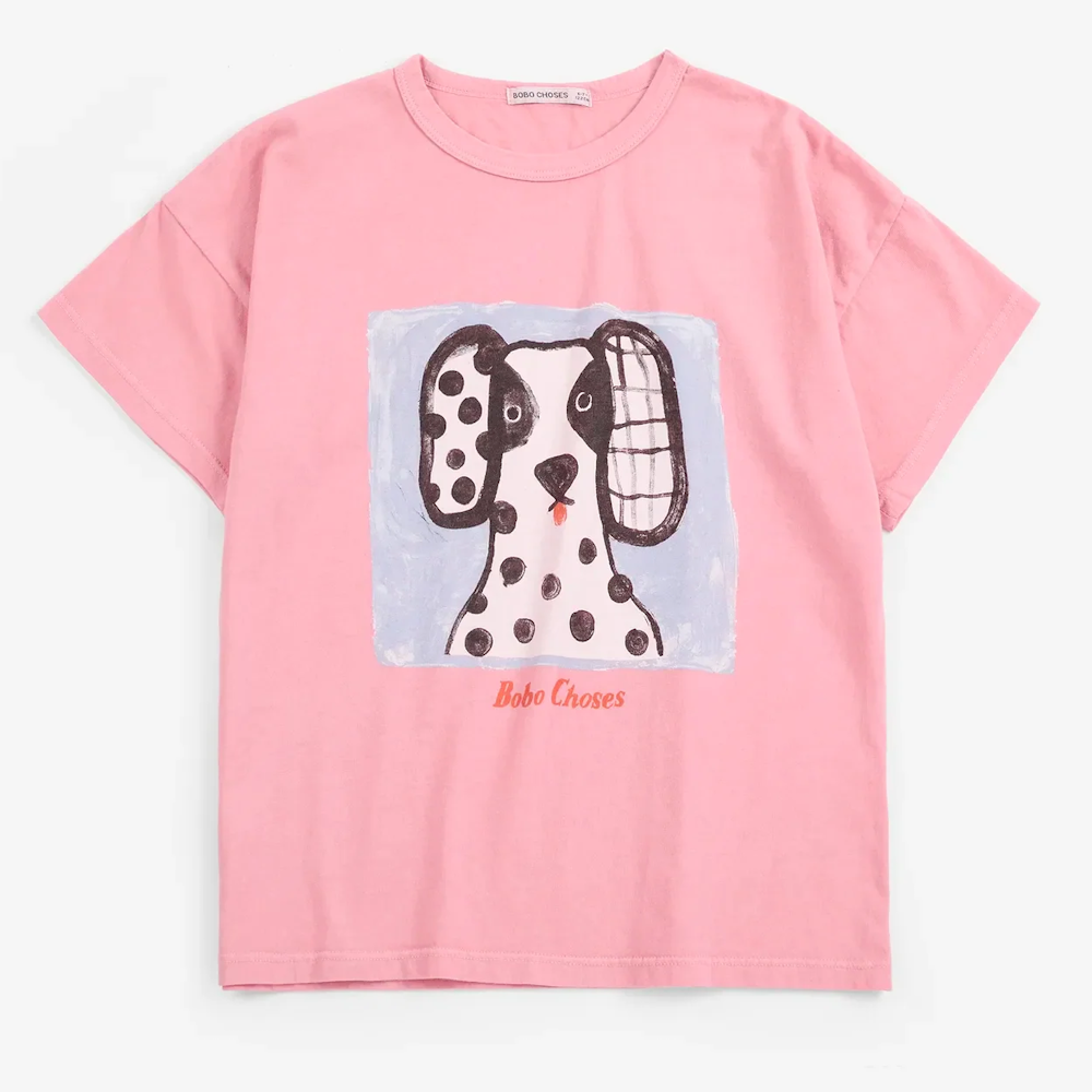 T-shirt Rose à Imprimé "Van Dog"