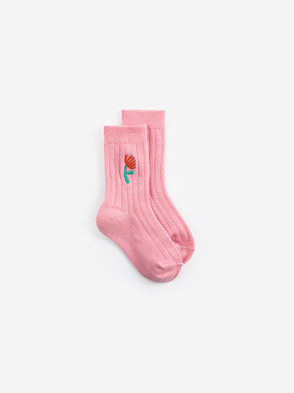 Set of 2 Baby Short Socks with Floral Print