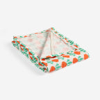 Ecru Muslin Baby Blanket with Cool Radish All Over Print