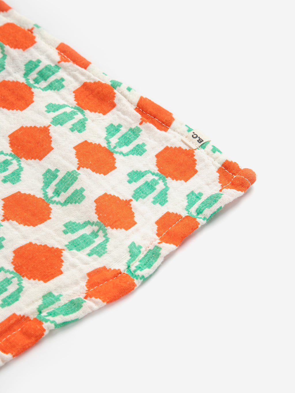 Ecru Muslin Baby Blanket with Cool Radish All Over Print