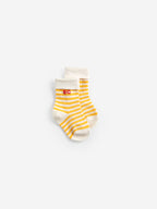 Set of 2 Multicoloured Baby Short Socks with Strawberry Pixel Print