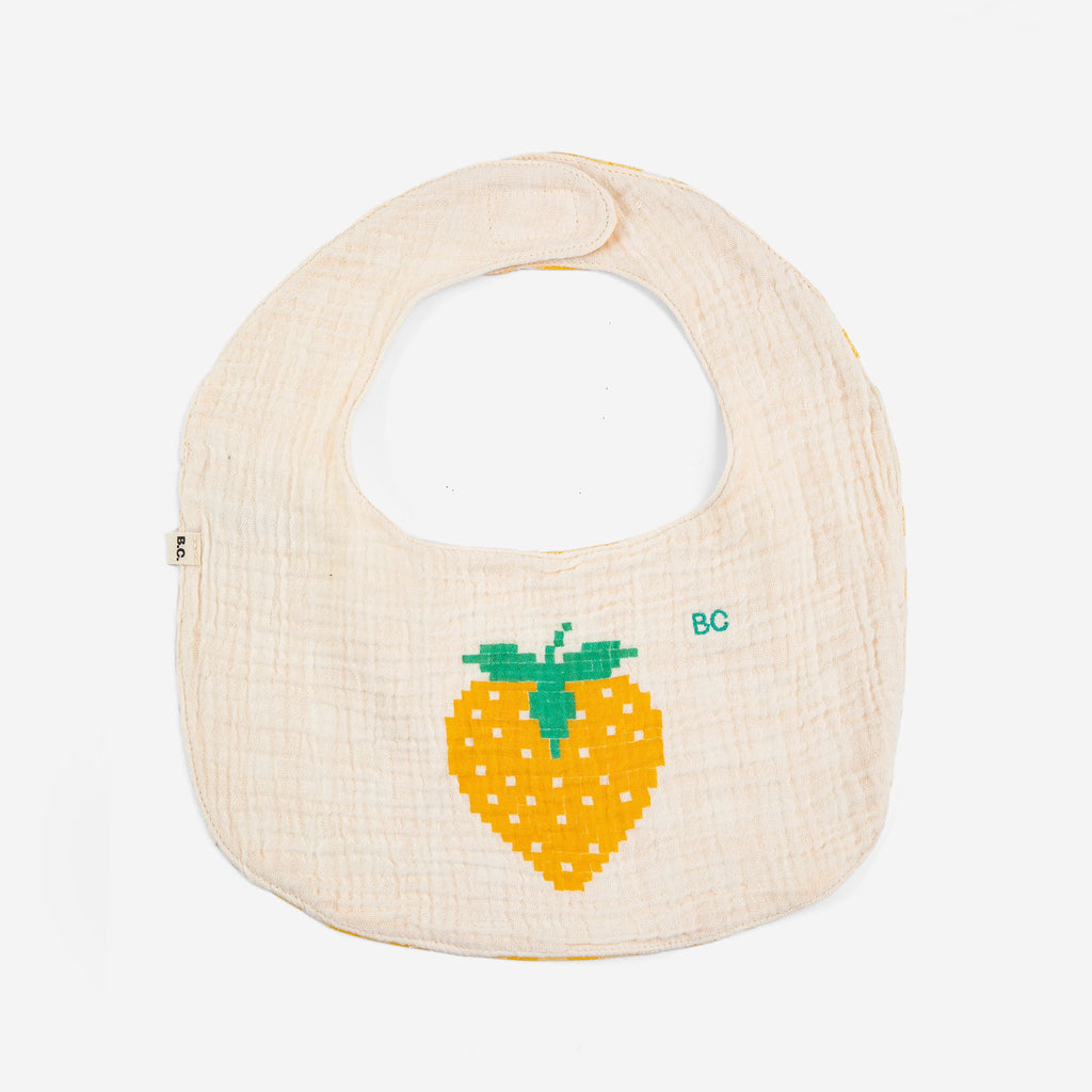 Bavoir à Imprimé Pixel Fraise