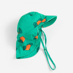 Baby Green Swim Cap with All Over Orange Print
