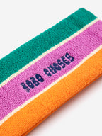Bobo Choses Signature Print Striped Terry Cloth Headband
