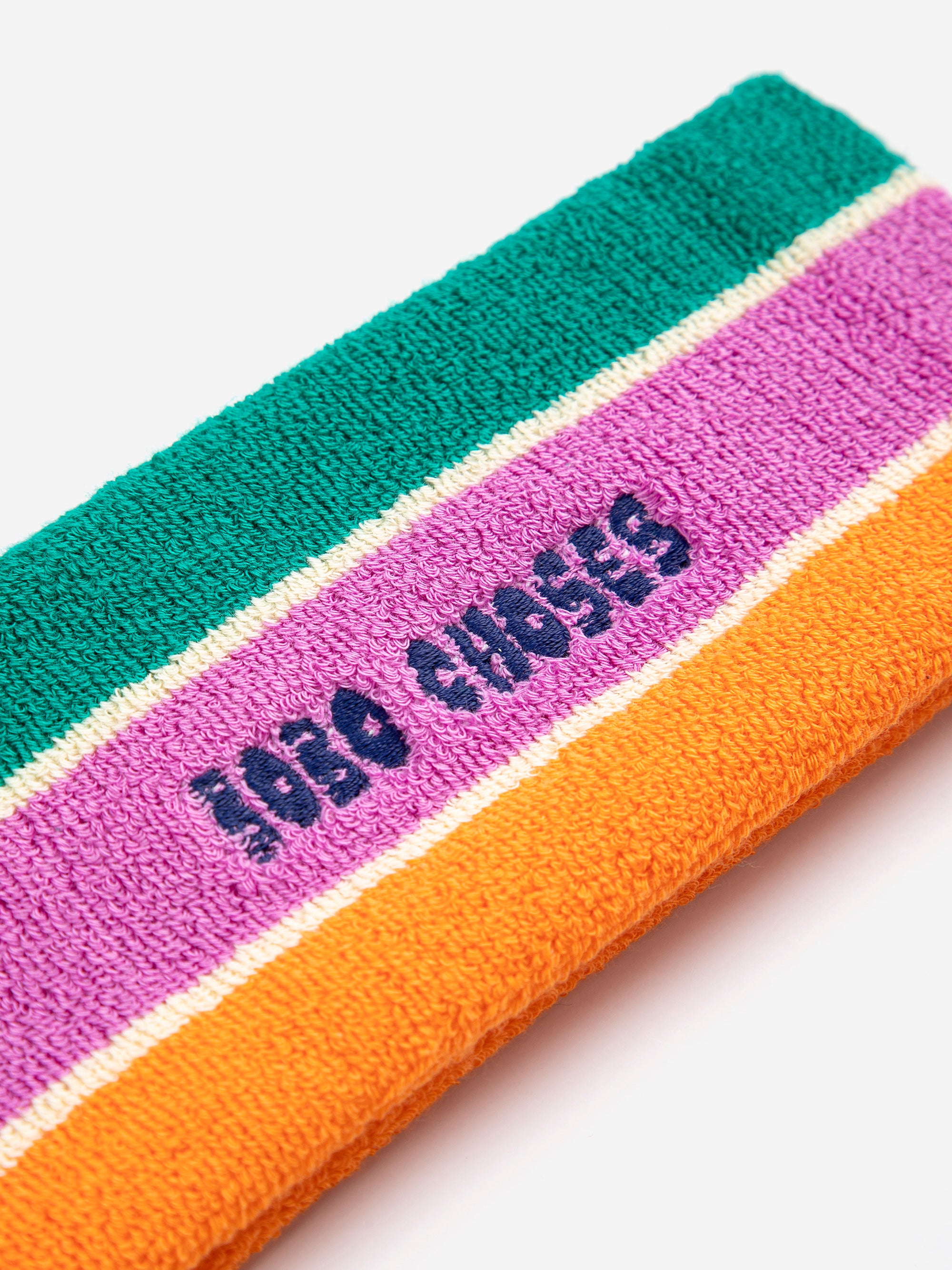 Bobo Choses Signature Print Striped Terry Cloth Headband