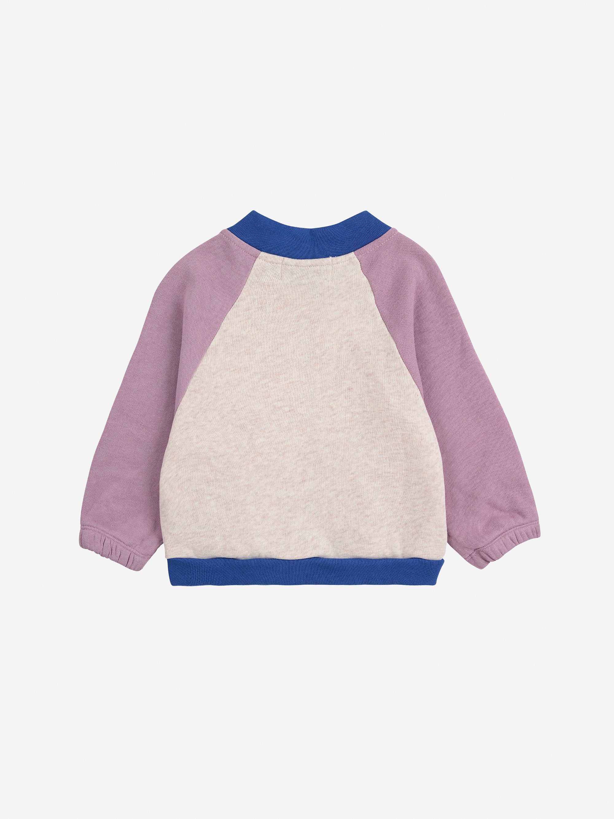 Tic Tac Toe color block zipped sweatshirt