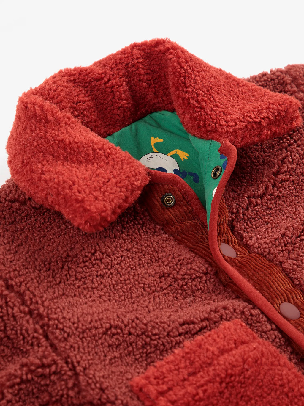 Game Pawns all over reversible sheepskin jacket 