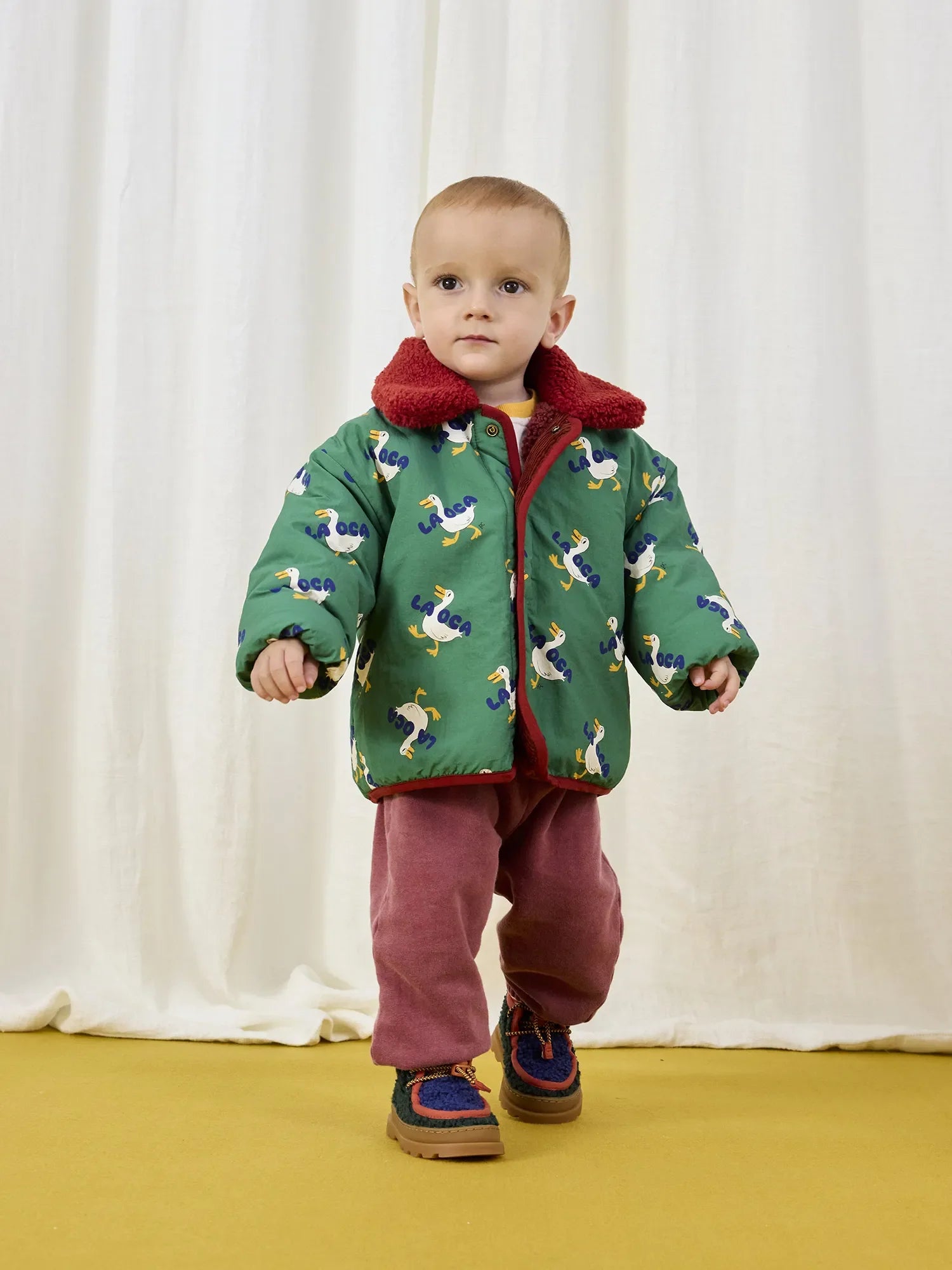 Game Pawns all over reversible sheepskin jacket 