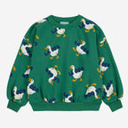 La Oca All Over Green Sweatshirt