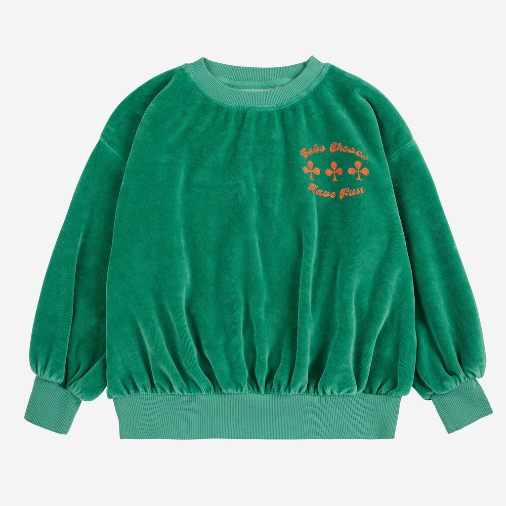 HAVE FUN velvet sweatshirt