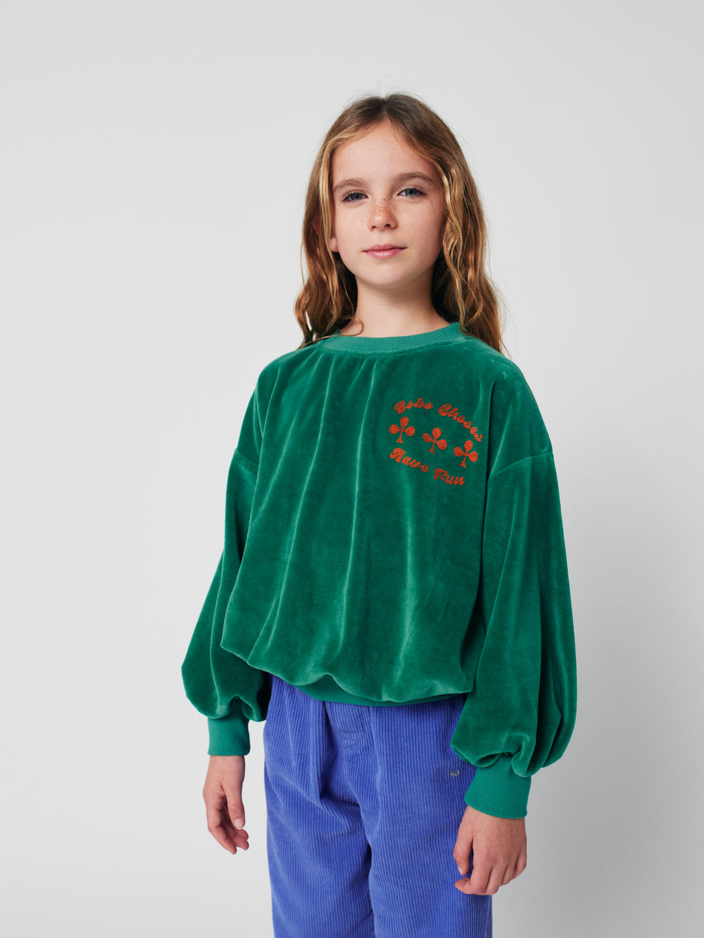 HAVE FUN velvet sweatshirt