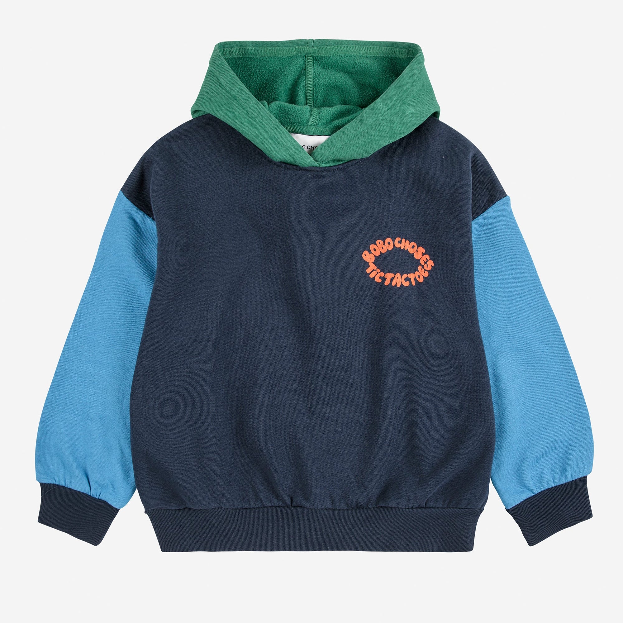  Tic Tac Toe color block hoodie