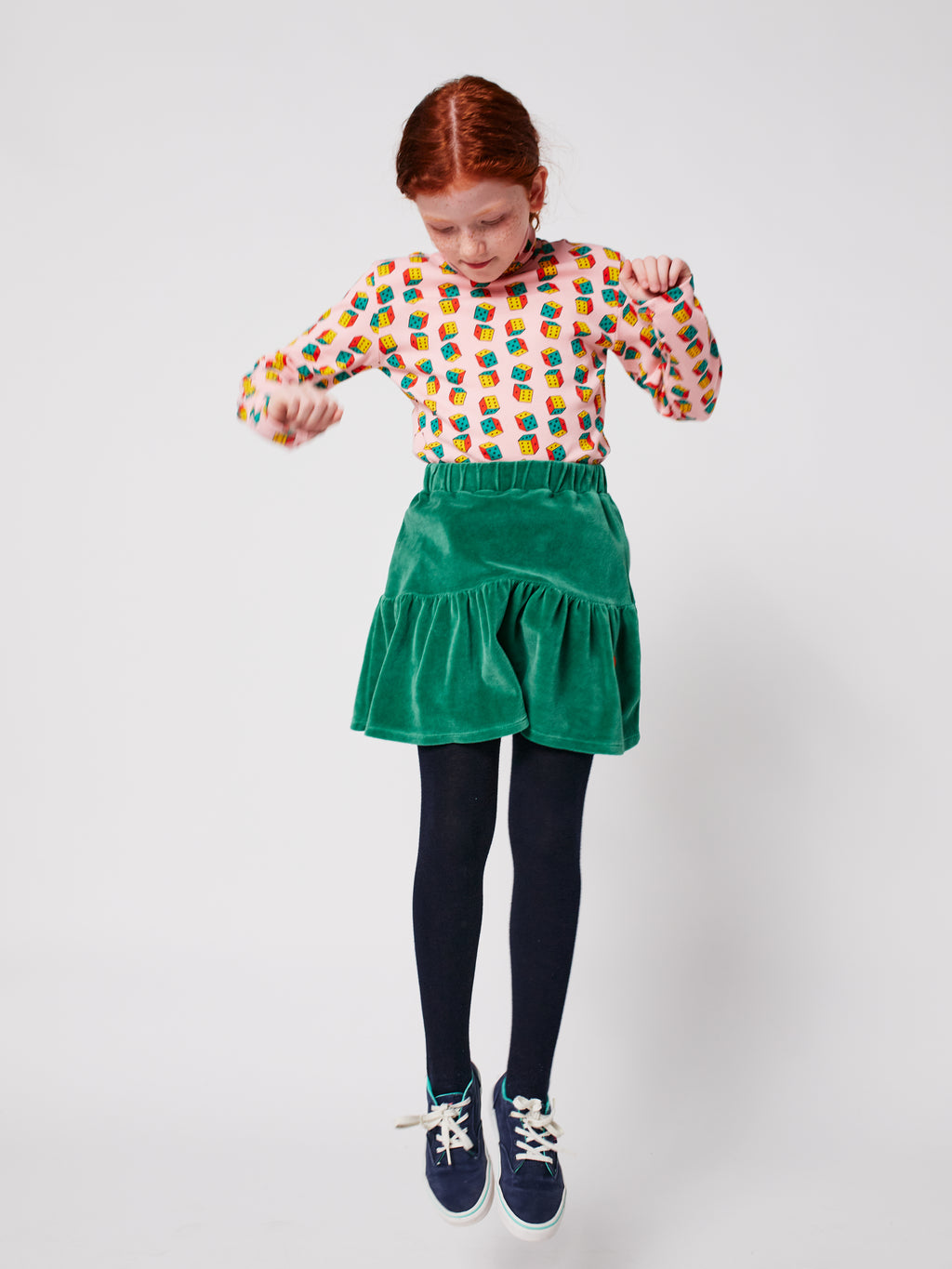  Clover velvet skirt