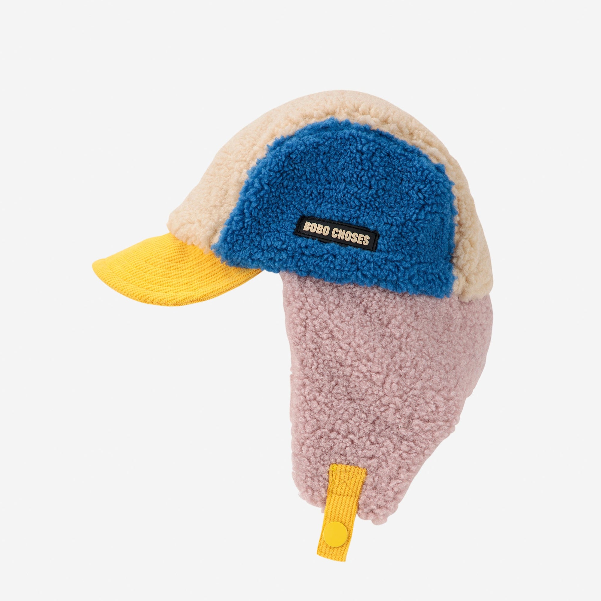  Bobo Choses color block sheepskin chapka
