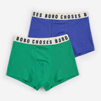 Lot de 2 Boxers Vert & Bleu