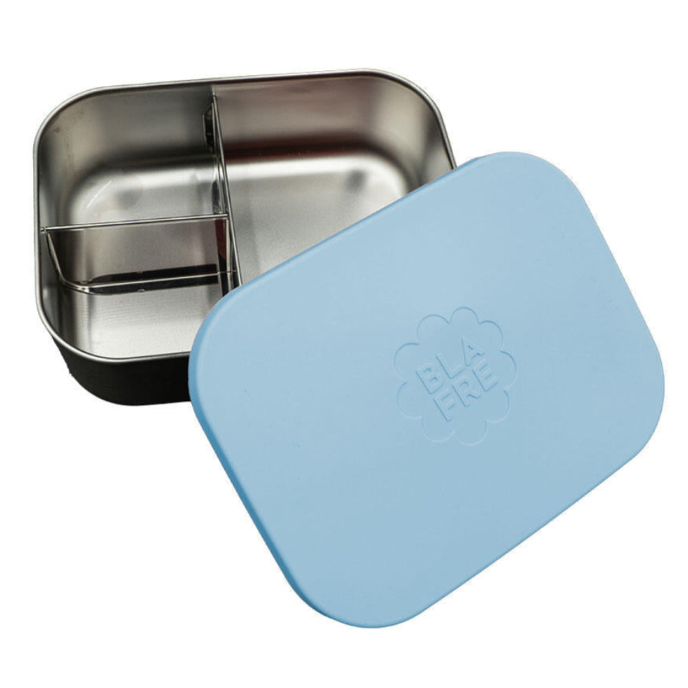 Blafre lunch box acier inoxydable 3 compartiments bleu