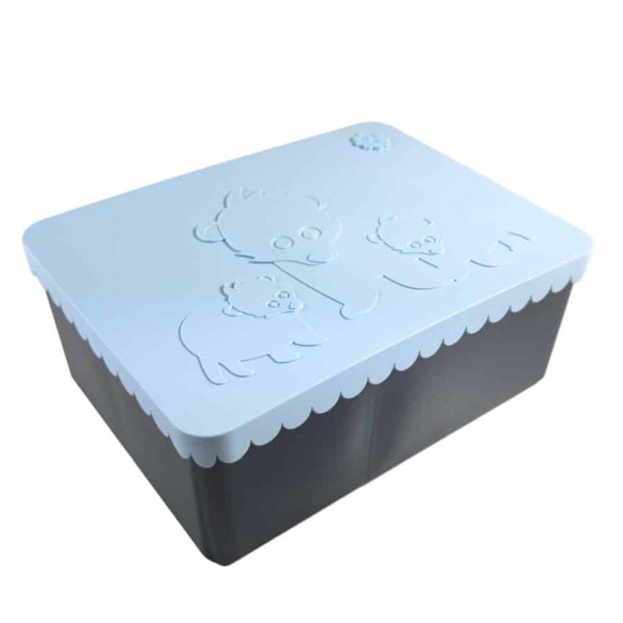 Blafre lunch box 3 compartiments ours bleu clair et bleu marin